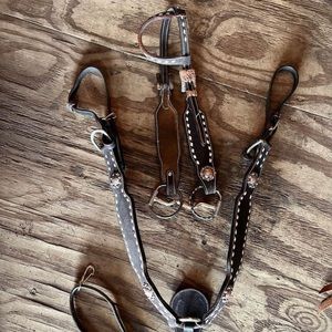 Black Buckstitch Tack Set